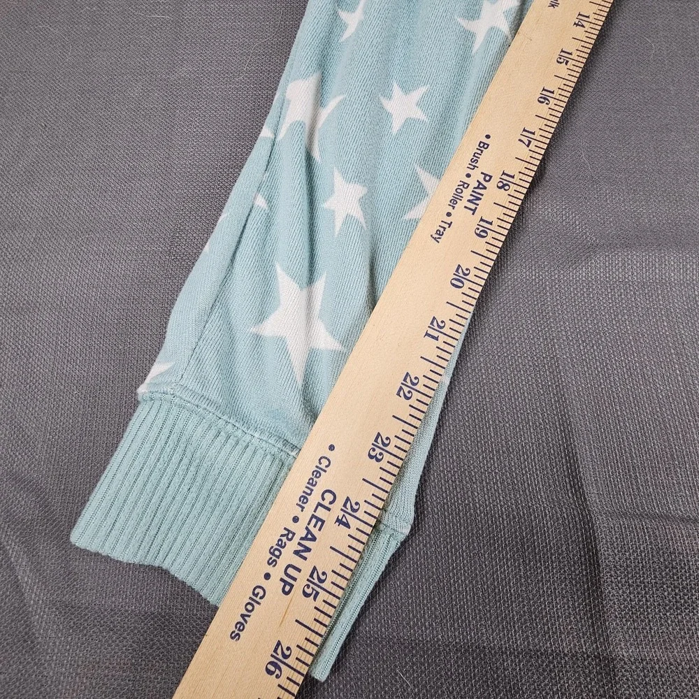 Cuddl Duds 2 piece pj / loungewear turquoise/white‎ stars long sleeve Size S